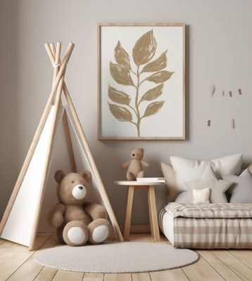 Muted Leaf Silhouette