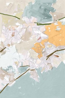 Romantic Pastel Flowers Print