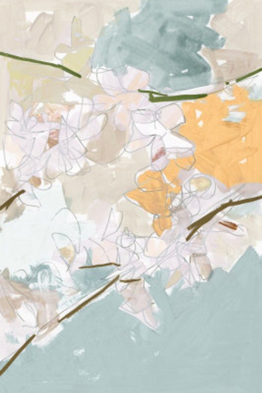 Romantic Pastel Flowers Print