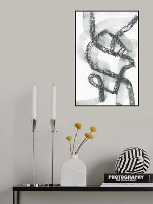 Charcoal Convergence Abstract Charcoal Texture Art Print