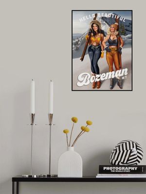 Hello Beautiful Bozeman Montana Ski Pinup Girls
