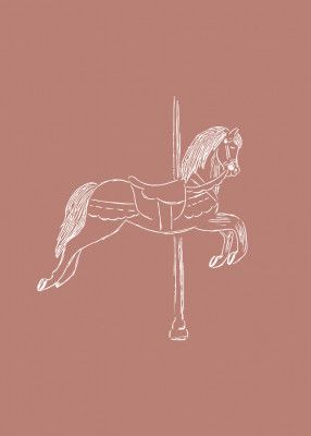 Circus Horse Vintage Red