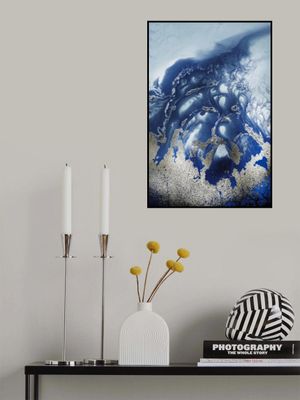 Soothing -" Ocean Wave Waltz  1" - Watercolor waves