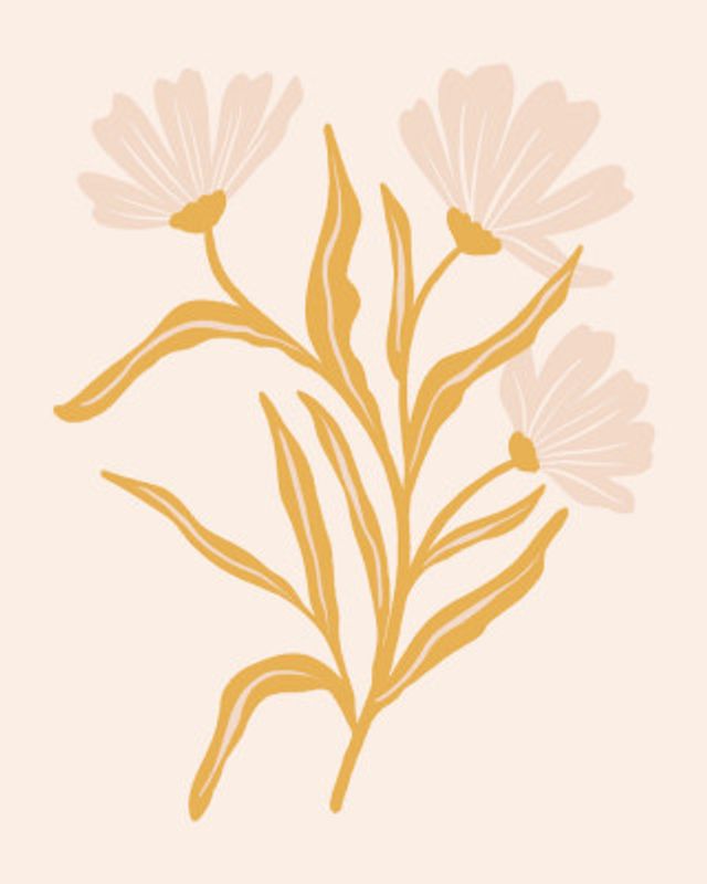 Modern Wildflowers In Earth Tones