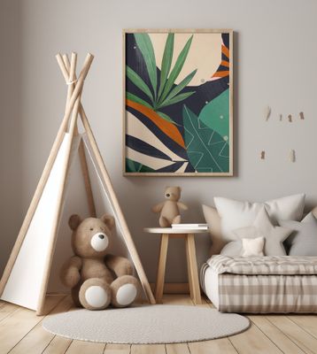 Abstract Art Tropical Leaves