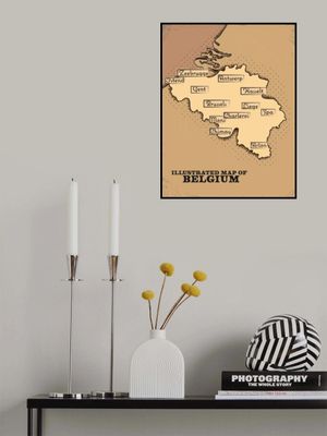 Illustrated Map Of Belgium