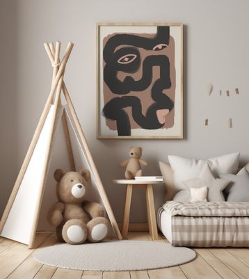 Abstract Black Portrait