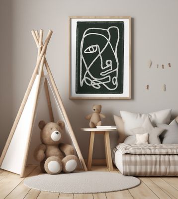 Abstract lined black