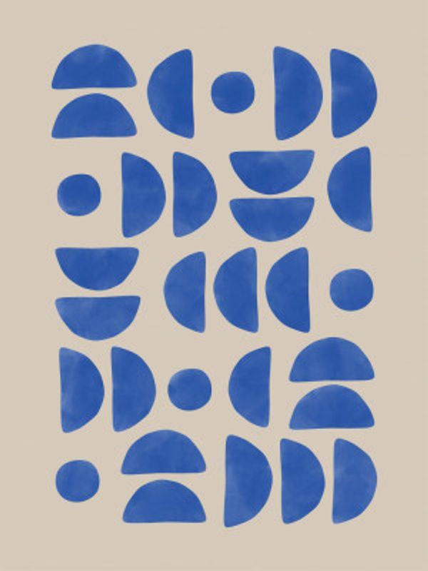 Blue Geometric Dance