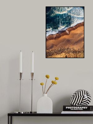 Vibrant Coastline With Turquoise Waves