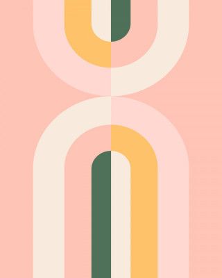 Midcentury Rainbow Abstract