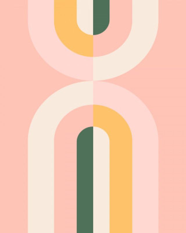 Midcentury Rainbow Abstract