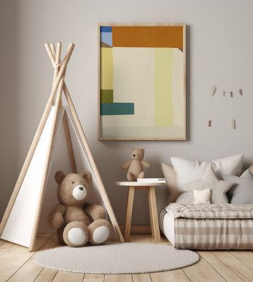 Geometric Shapes with a Muted Color Palette