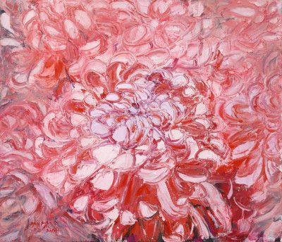 chrysanthemum oil on canvas