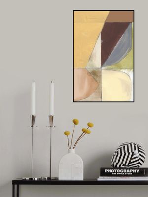 Dusty Pink Yellow Abstract No2 Art Print