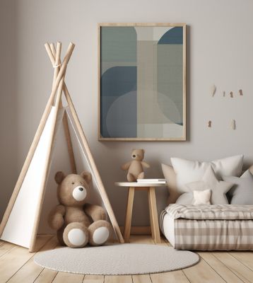 Woven Blue and Neutral Abstract Layers 2