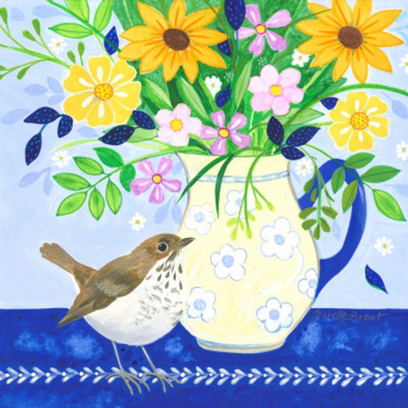 Thrush and Bouquet
