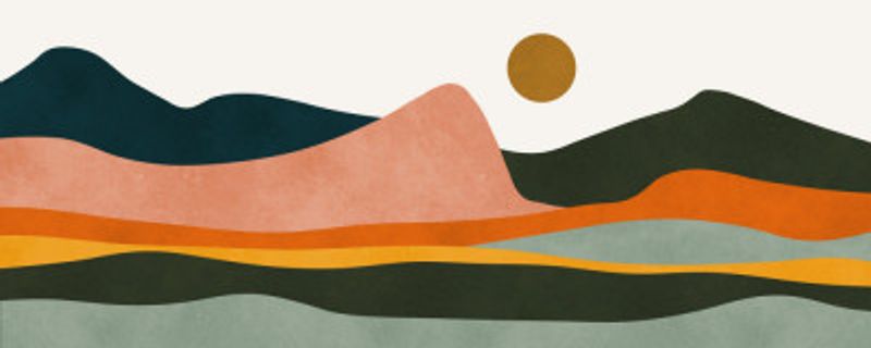 Geometric Shapes And Earthy Tones