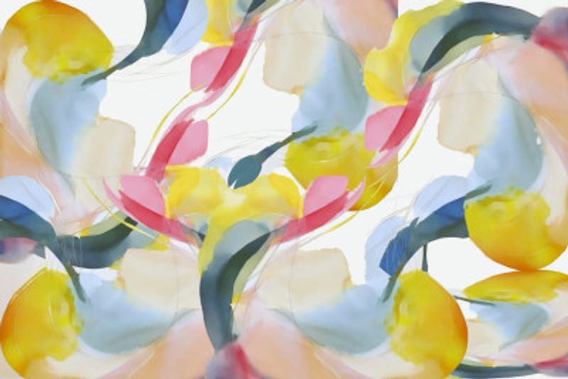 Multi Coloured Abstract Floral