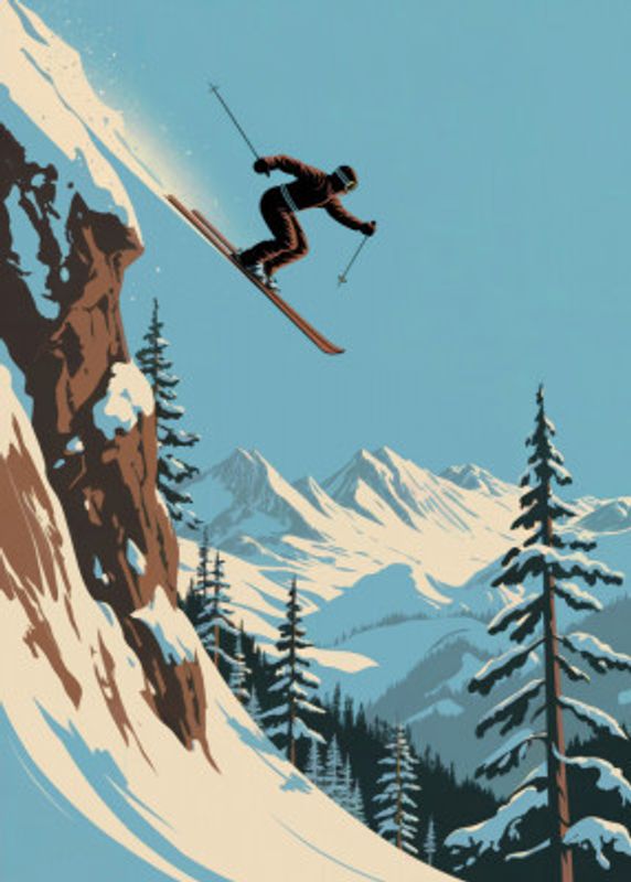 Skier Jumping