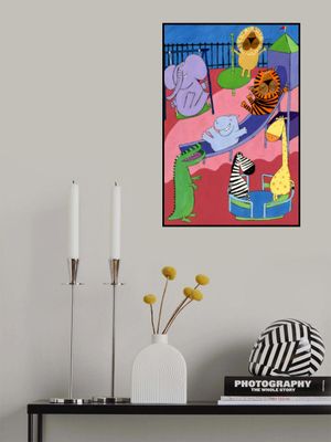 Jungle Animals in the Playground by Artist Carla Daly