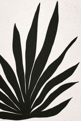 Abstract Black Leaves