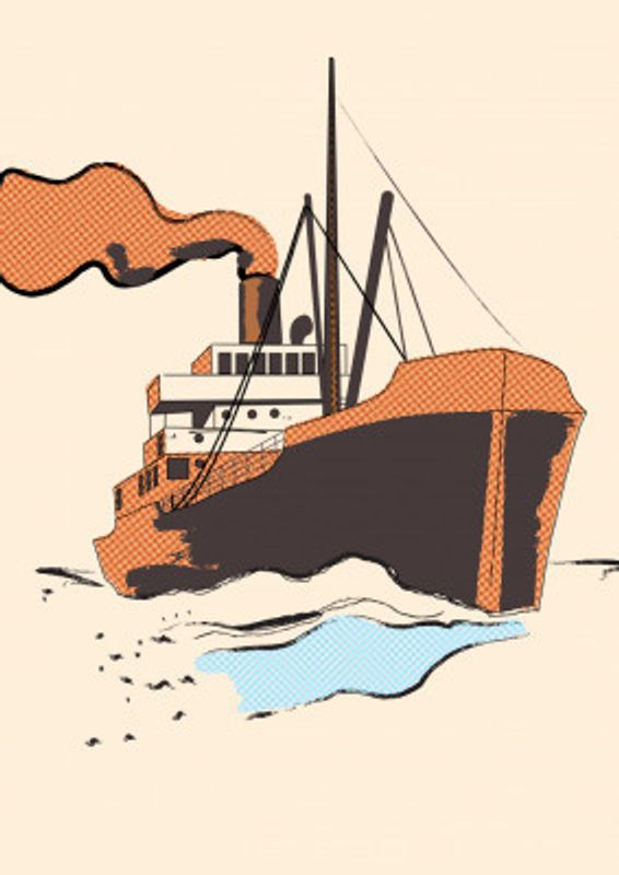 Comic Book Sailing Ship