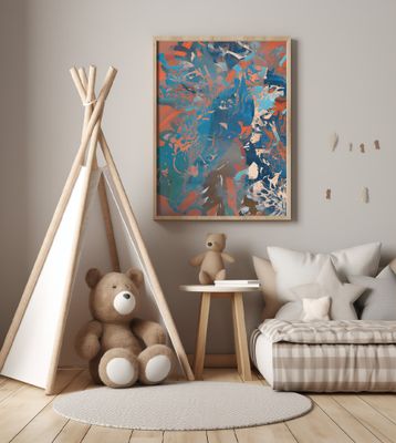 Abstract Trio: Rust, Indigo &amp; Butter