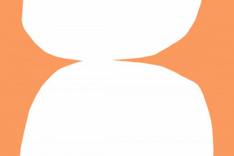Geometric White Shapes On An Orange Background