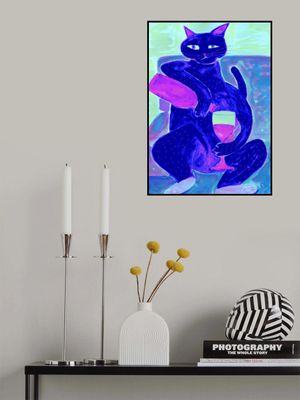 Big Black Cat Wining Down