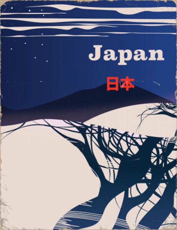 Japan Winter Travel Poster