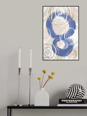 Blue and Beige Circular Serenity