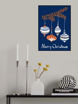 Cheerful little Christmas baubles blue