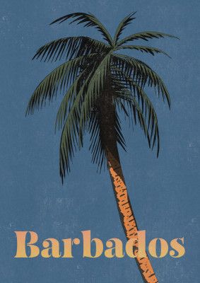 Barbados Vintage Travel Poster
