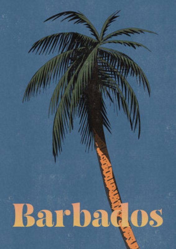 Barbados Vintage Travel Poster