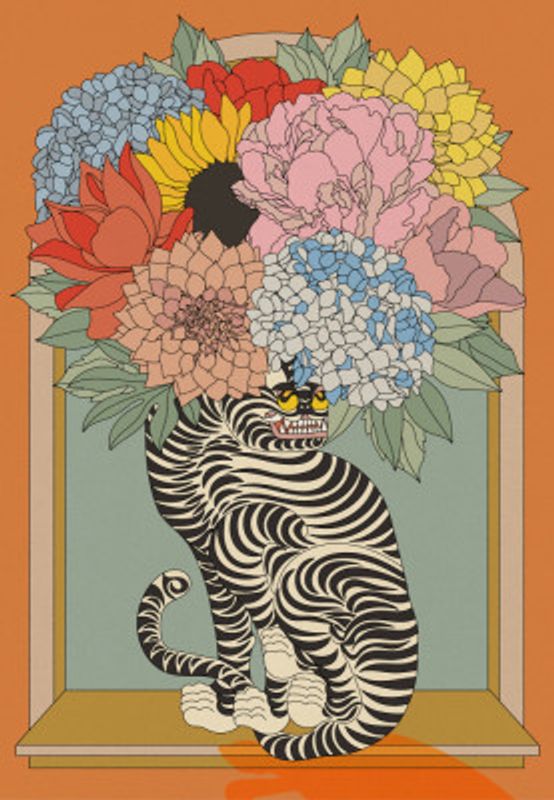 Floral Tiger Vase