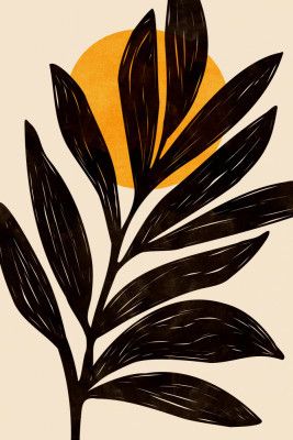 Black Botanical Sunshine