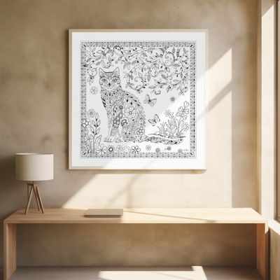 Cat  and Butterflies