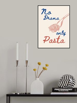 No drama only pasta, Illustration + Text