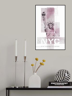 Poster Art NYC Statue of Liberty | pink marble