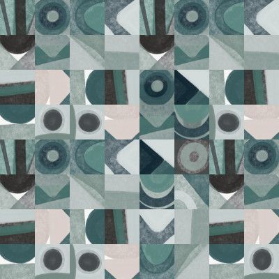 Mid Century Grid Pattern Four