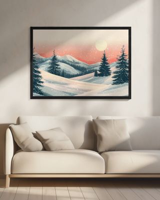 Snowy Winter Christmas Landscape
