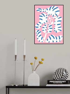 Abstract Shapes Flower Tiger print