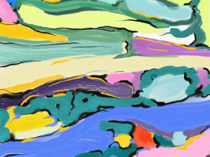 Vibrant bold flowing energy