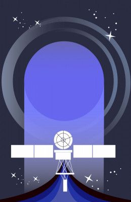 Retro Space Satellite