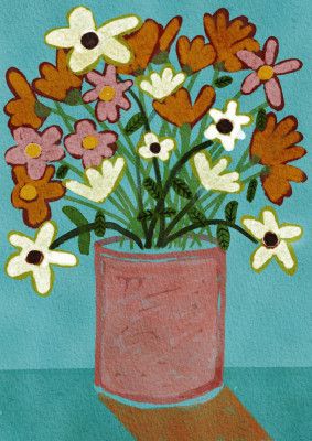 Wild flowers in vase