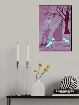 Walking the dogs pink