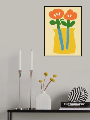 Two Stylized Orange Flowers