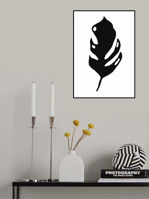 Black Monstera Silhouette