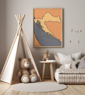 Vintage Map Of Croatia